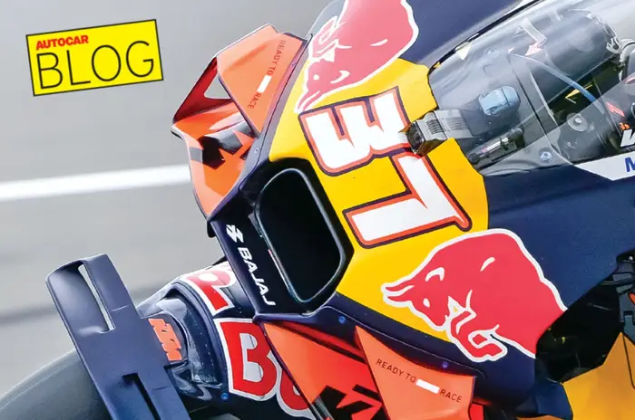 Opinion: KTM will change after the Bajaj takeover Bajaj logo on Pedro Acosta KTM MotoGP bike